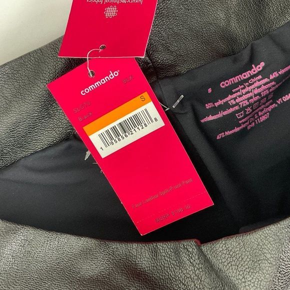 Commando Faux Leather Split Front Pants NWT - Picture 6 of 6